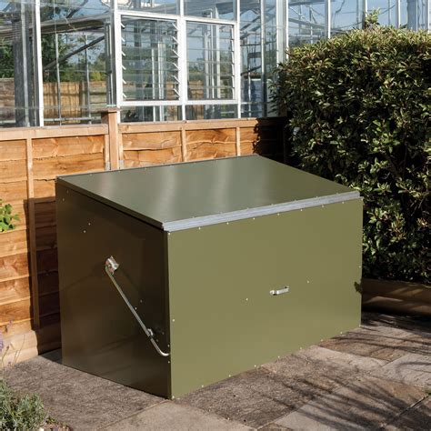 large metal garden storage box|waterproof outdoor metal storage box.